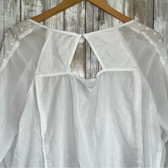 American Eagle White Sheer Ikat Blouse - Picture 5 of 6